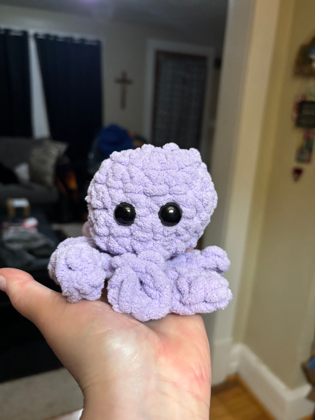 Crocheted “Lavender” Octopus Plushie