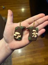 Load image into Gallery viewer, Mushroom Log Earrings
