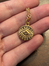 Load image into Gallery viewer, Gold Evil Eye Necklace
