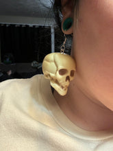 Load image into Gallery viewer, Skull Head Dangle Earrings
