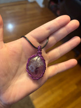 Load image into Gallery viewer, Purple Amethyst Wire Wrapped Necklace
