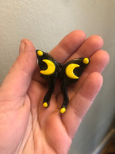 Load image into Gallery viewer, Black &amp; Yellow Moon Moth Pin
