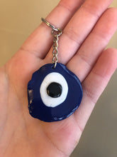 Load image into Gallery viewer, Clay Evil Eye Keychain
