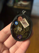 Load image into Gallery viewer, Witchy scrapbook/i-spy style necklace
