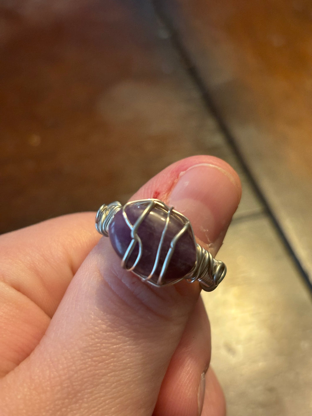 Amethyst Wire Wrapped Ring