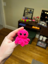 Load image into Gallery viewer, Mini Crocheted “Slime Green” &amp; “Hot Pink” Octopus Plushie
