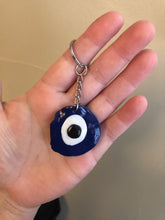 Load image into Gallery viewer, Clay Evil Eye Keychain
