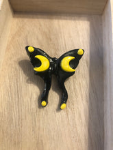 Load image into Gallery viewer, Black &amp; Yellow Moon Moth Pin
