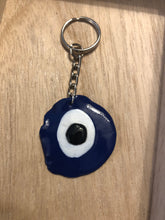 Load image into Gallery viewer, Clay Evil Eye Keychain
