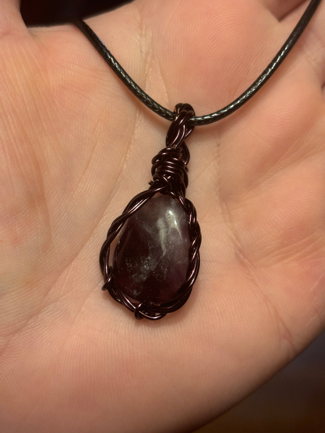 Amethyst Wire Wrapped Necklace