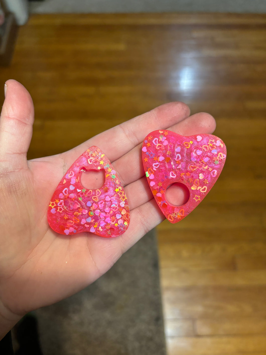 Set of 2 Pink Ouija Planchette Magnets