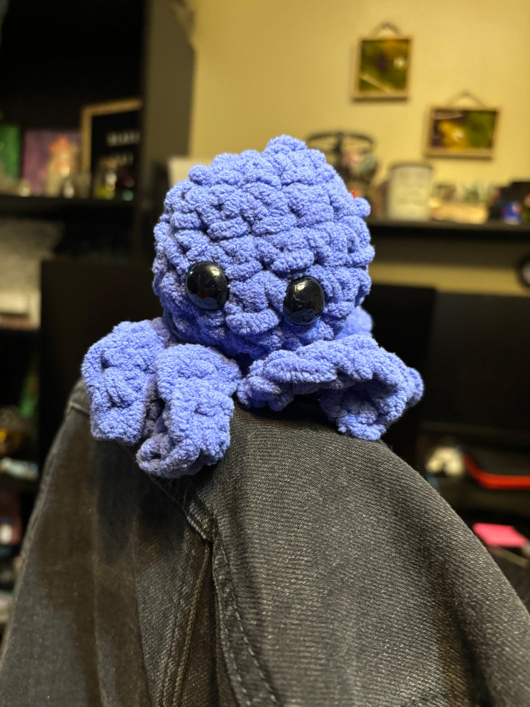 Crocheted “Royal Blue” Octopus Plushie