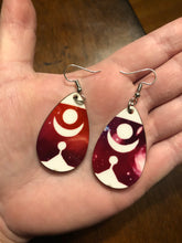 Load image into Gallery viewer, Abstract Galaxy Teardrop Earrings
