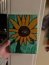 Load image into Gallery viewer, Creepy Sunflower Eye Artwork
