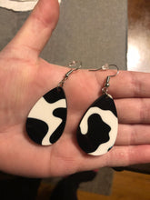 Load image into Gallery viewer, Cow Print Dangle Earrings
