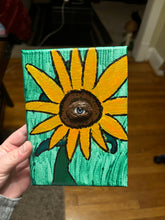 Load image into Gallery viewer, Creepy Sunflower Eye Artwork
