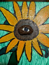 Load image into Gallery viewer, Creepy Sunflower Eye Artwork
