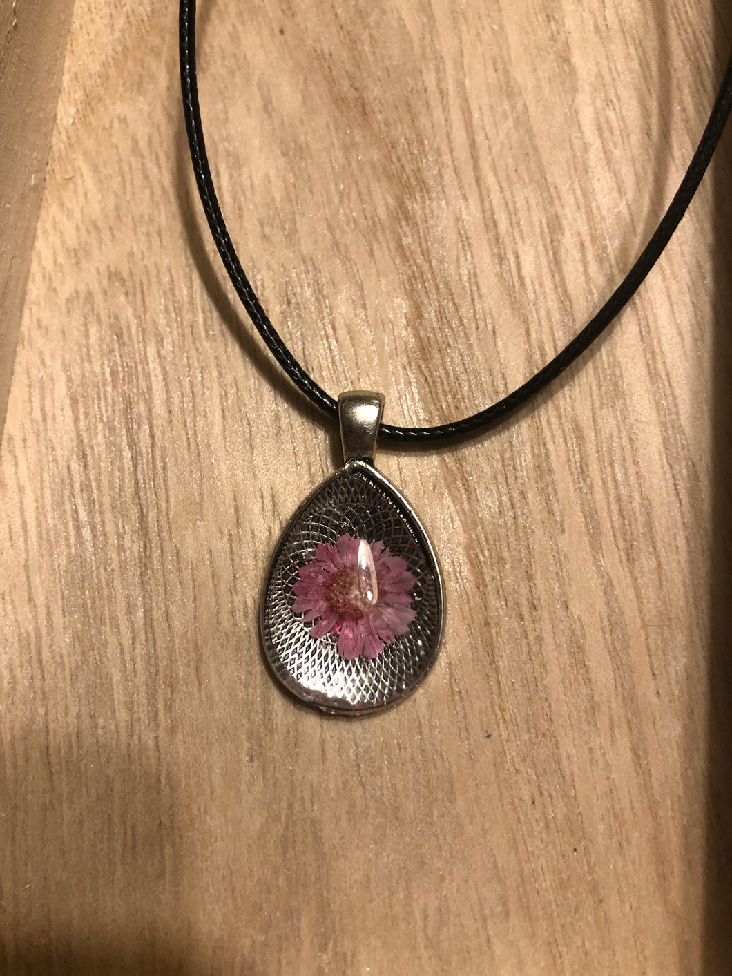 Pink Geometrical Flower Necklace