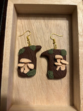 Load image into Gallery viewer, Mushroom Log Earrings
