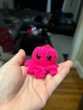 Load image into Gallery viewer, Mini Crocheted “Slime Green” &amp; “Hot Pink” Octopus Plushie
