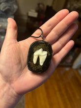 Load image into Gallery viewer, Coyote Tooth w/ Moss Necklace
