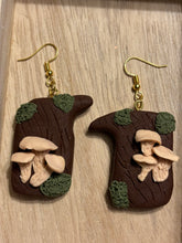 Load image into Gallery viewer, Mushroom Log Earrings
