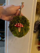 Load image into Gallery viewer, Wooden Mossy Mushroom Wall Art.
