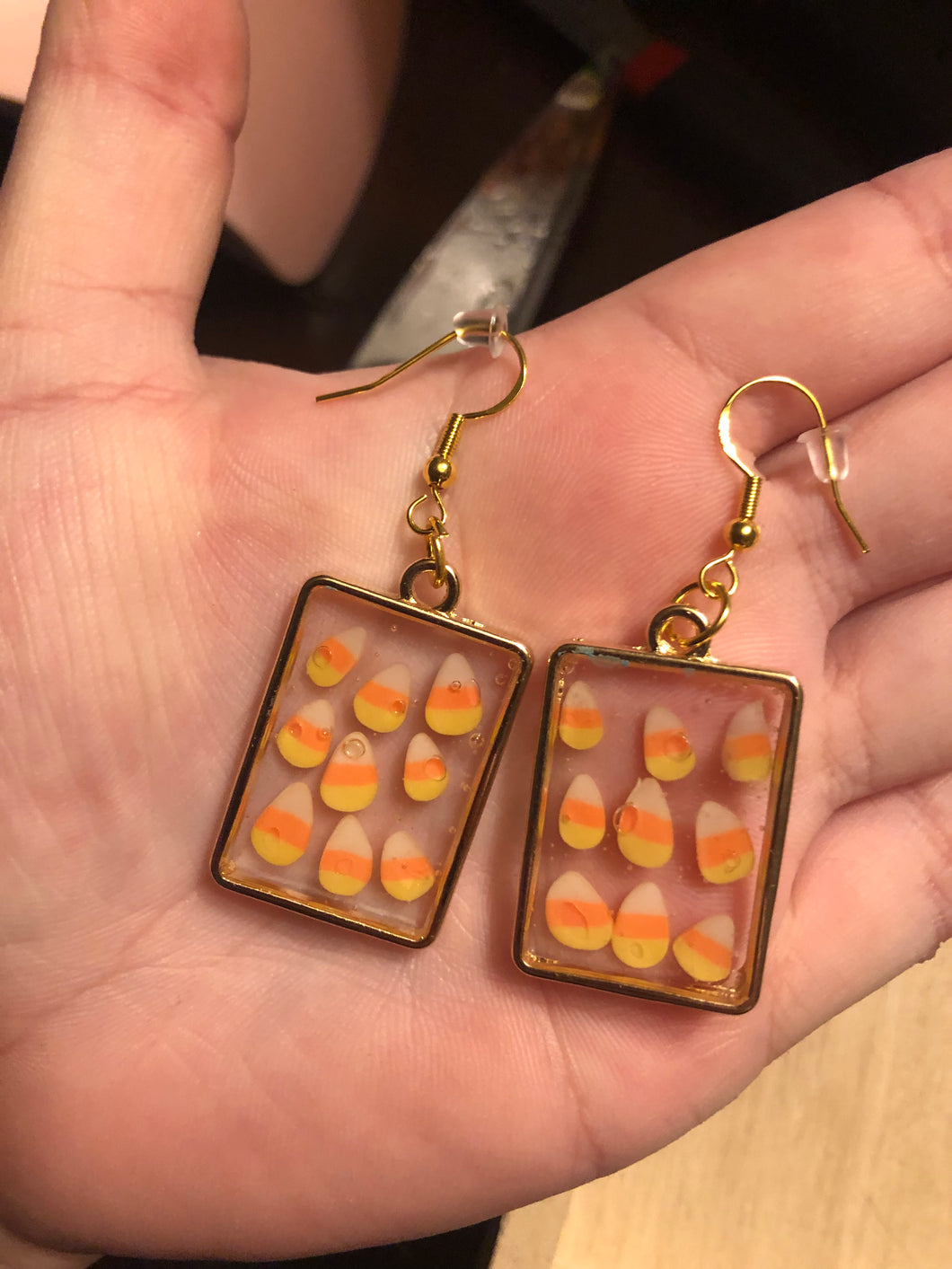 Candy Corn Dangly Earrings