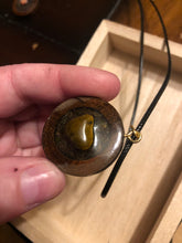 Load image into Gallery viewer, Wooden Moss Filled Crystal Necklace
