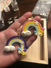 Load image into Gallery viewer, Rainbow Dangly Earrings
