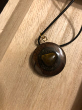 Load image into Gallery viewer, Wooden Moss Filled Crystal Necklace
