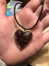 Load image into Gallery viewer, Garnet Heart Necklace
