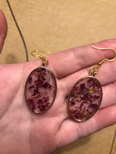 Load image into Gallery viewer, Rose Petal Dangly Earrings
