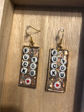 Load image into Gallery viewer, Glitter F.U Earrings
