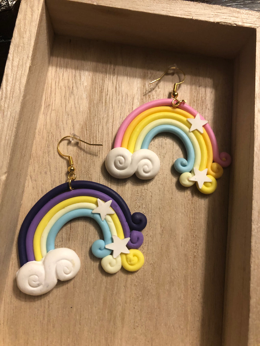 Rainbow Dangly Earrings