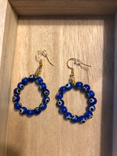 Load image into Gallery viewer, Evil Eye Bead Dangly Earrings
