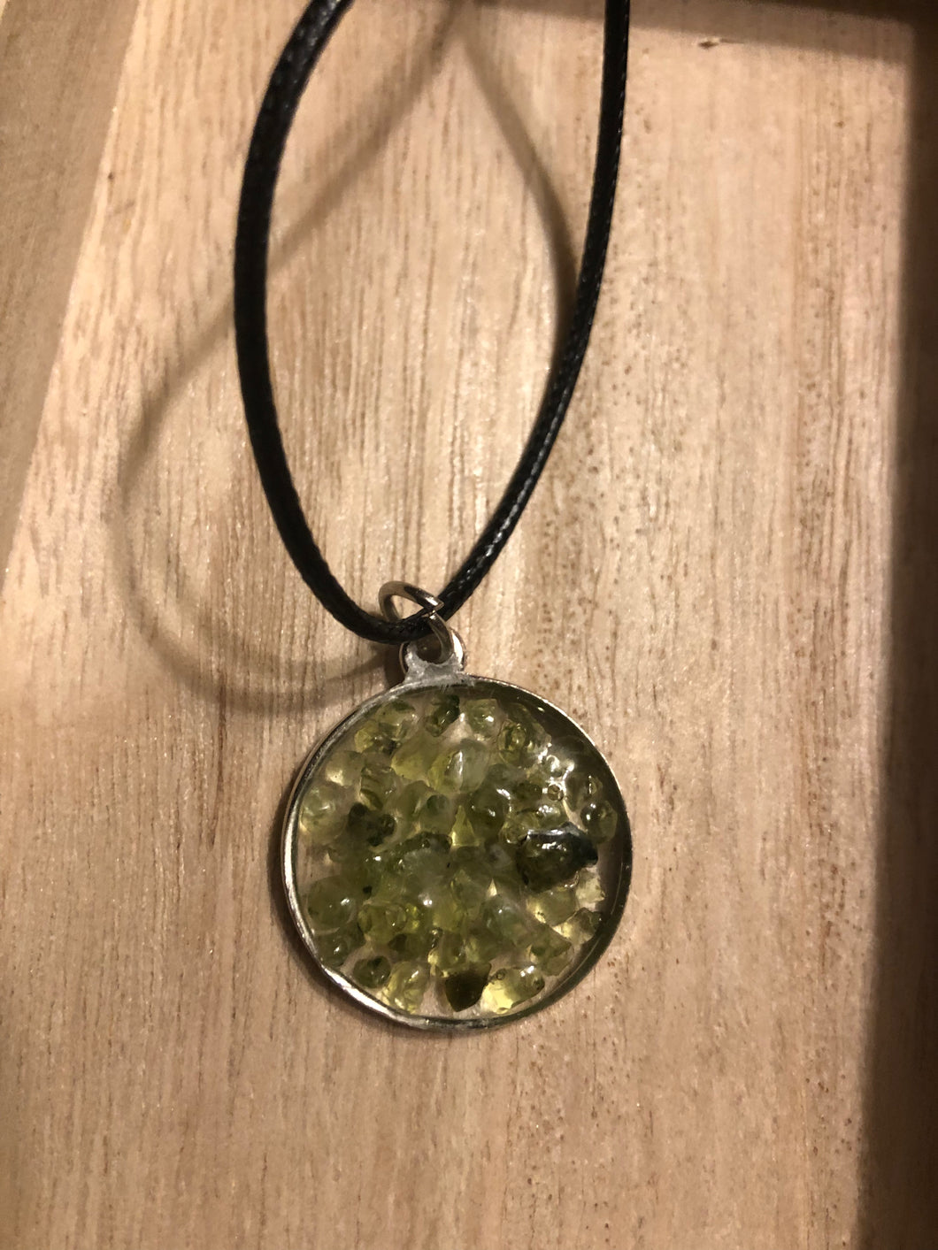 Peridot Crystal Chip Necklace