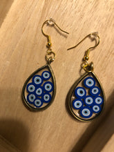 Load image into Gallery viewer, Dangly Evil Eye Earrings
