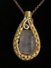 Load image into Gallery viewer, Rose Quartz Wire Wrapped Necklace
