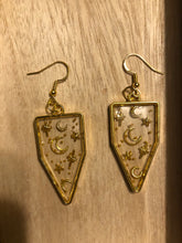 Load image into Gallery viewer, Golden Celestial Dangle Earrings
