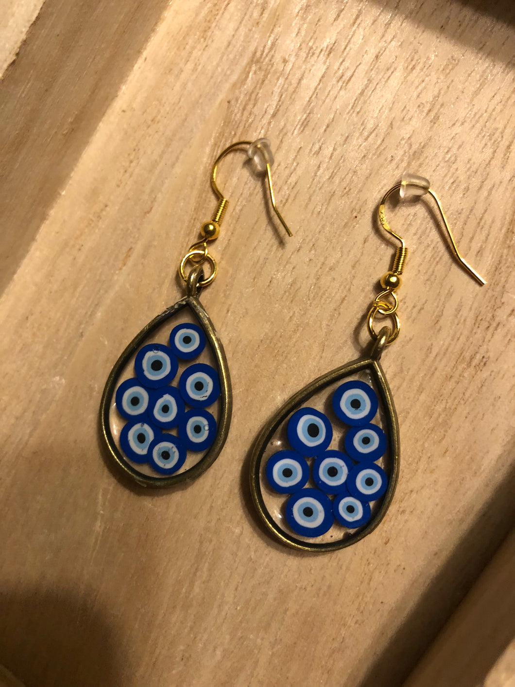 Dangly Evil Eye Earrings