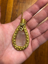 Load image into Gallery viewer, Rose Quartz Wire Wrapped Necklace
