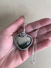 Load image into Gallery viewer, Polychrome Jasper Heart Wire Wrapped Necklace
