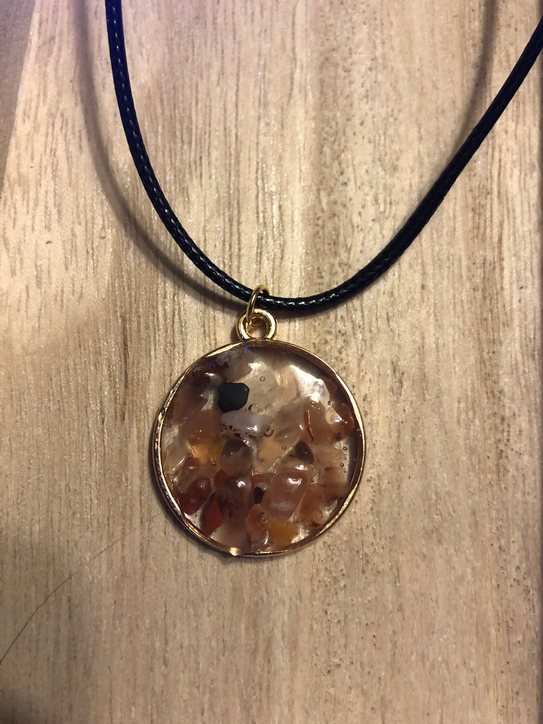 Red Agate Crystal Necklace