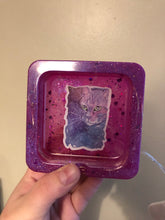 Load image into Gallery viewer, Pink / Purple Light-Up Constellation Cat Ashtray
