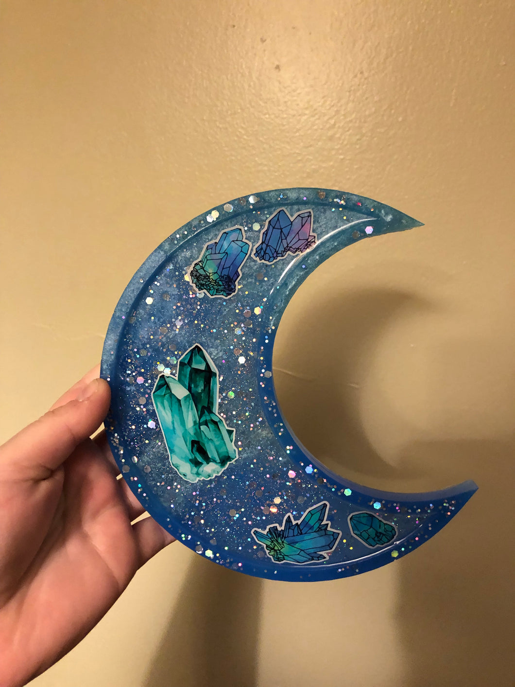 Blue Crystal Moon Tray