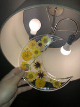 Load image into Gallery viewer, Yellow Flower Moon Shaped Tray
