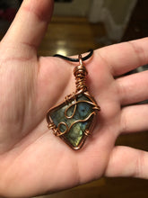 Load image into Gallery viewer, Labradorite Wire Wrapped Necklace
