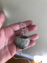 Load image into Gallery viewer, Polychrome Jasper Heart Wire Wrapped Necklace
