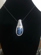 Load image into Gallery viewer, Blue Agate Wire Wrapped Necklace
